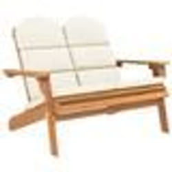 Banc de jardin - Acacia - Adirondack - 126 cm - 3 places - Confortable avec coussins