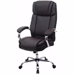 Chaise de bureau synthétique à noyau à ressort chargeable de 220 kg marron Cette chaise de bureau est non seulement visuellem ...