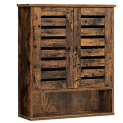 Armoire murale meuble de rangement suspendu pour salle de bain armoire a pharmacie placard compartiment ouvert etagere r