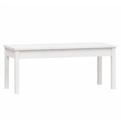 Helloshop26 - Banc de jardin meuble de patio d'extérieur terrasse blanc 109 x 44 x 45 cm bois massif de pin