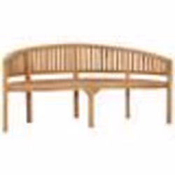 Banc de jardin meuble de patio d exterieur terrasse en forme de banane 180 x 66 x 86 cm bois de teck solide