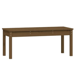 Banc de jardin - Naturel - Bois de pin massif - 109 x 44 x 45 cm - Marron miel - 2 personnes