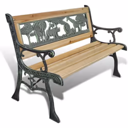 Ce banc de jardin décoratif en bois est un ajout parfait à votre jardin. Livré avec un cadre en fer à finition de motifs en b ...