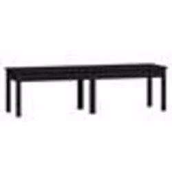 Banc de jardin - Naturel - Bois massif de pin noir - 2 places - 1595 x 44 x 45 cm - Extérieur