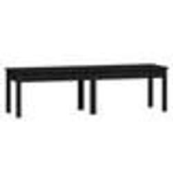 Banc de jardin - Naturel - Bois massif de pin noir - 2 places - 1595 x 44 x 45 cm - Extérieur
