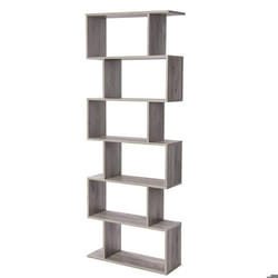 Bibliotheque etagere a 6 niveau meuble de rangement cloison separateur pour salon chambre bureau 1905 cm style moderne
