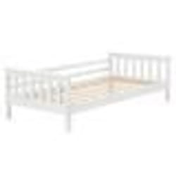 Lit denfant - Non spécifié - 80x160 cm - Bois de pin blanc - Avec tiroirs - Sommier à lattes