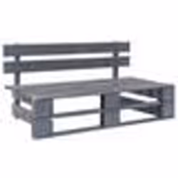 Banc de jardin meuble de patio d exterieur terrasse palette de jardin bois gris