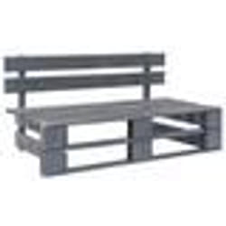 Banc de jardin meuble de patio d exterieur terrasse palette de jardin bois gris