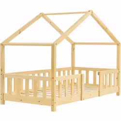 Lit d'enfant en forme maison Ce lit d'enfant solide en pin sera le favori des plus petits. Grâce à son design maison, il peut ...
