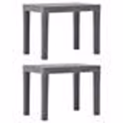 Banc de jardin meuble de patio d exterieur terrasses de jardin 2 pieces moka plastique
