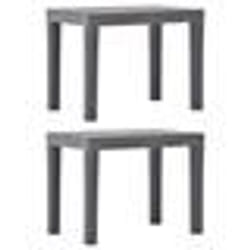 Banc de jardin meuble de patio d exterieur terrasses de jardin 2 pieces moka plastique