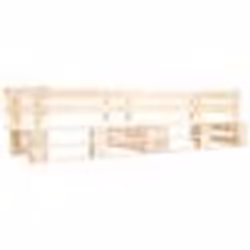 Canape palette a 2 places de jardin 220 x 66 x 55 cm couleur naturelle de bois