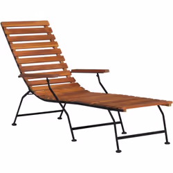 Détendez-vous et posez vos pieds dans le jardin ou sur la terrasse sur cette chaise de terrasse en bois dur d'acacia. Cette c ...