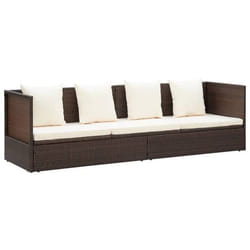 Transat - Non spécifié - Lit de jardin en résine tressée - Confortable - Ajustable - 7 positions