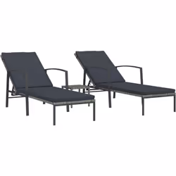 Détendez-vous dans le jardin ou sur le patio sur cette chaise longue confortable avec table ! Vous pouvez passer un après-mid ...