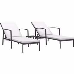 Détendez-vous dans le jardin ou sur le patio sur cette chaise longue confortable avec table ! Vous pouvez passer un après-mid ...