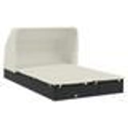 Transat - Noir - 2 places - Toit pliable - Acier et résine tressée - 213 x 118 x 97 cm