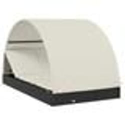 Transat chaise longue - Non spécifié - 2 places - Toit rond - Rotin PE - Acier enduit de poudre