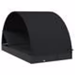 Transat chaise longue bain de soleil 2 places avec toit rond noir 211x112x140 cm