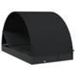 Transat chaise longue bain de soleil 2 places avec toit rond noir 211x112x140 cm