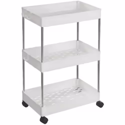 Optez pour ce chariot de 40 x 22 x 60 cm à 3 niveaux. Il vous aidera à trier tous vos produits de salle de bain, vos ustensil ...