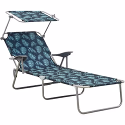 Cette chaise longue tendance avec auvent est un choix parfait pour vous détendre et profiter du beau temps dans le jardin ou  ...