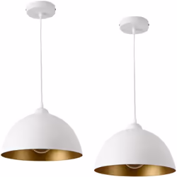 Lot de 2 suspensions d'éclairage Ces luminaires suspendus seront des accessoires idéaux de votre maison. Grâce à leur style m ...