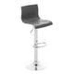 Tabouret de bar - Décoshop26 - 10_0001331 - Plastique gris - Piètement trompette - Hauteur réglable