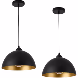Lot de 2 suspensions d'éclairage Ces luminaires suspendus seront des accessoires idéaux de votre maison. Grâce à leur style m ...