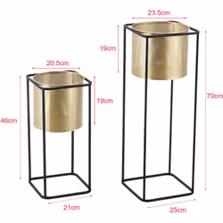 Set de 2 supports de plantes Ces supports de plantes dissimulent les pots et soulèvent les plantes décoratives pour les rendr ...