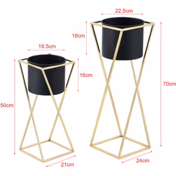 Set de 2 supports de plantes Ces supports de plantes dissimulent les pots et soulèvent les plantes décoratives pour les rendr ...