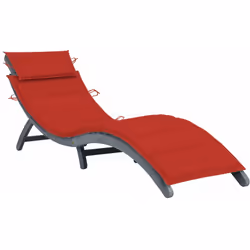 Avec cette chaise longue en bois d'acacia massif, vous aurez toujours un endroit confortable pour vous détendre sur votre ter ...
