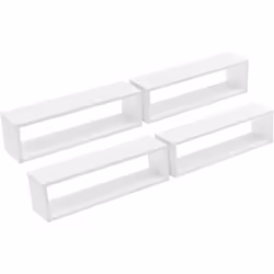 Lot de 4 étagères murales Ce set d'étagères permet de profiter des surfaces offertes par les murs de la maison d'une manière  ...