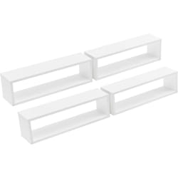 Helloshop26 - Lot de 4 étagères murales design set d'étagères flottantes stylées montage horizontal ou vertical capacité de charge 7 kg 59 cm blanc