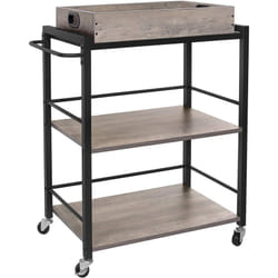 Desserte de style industriel chariot de cuisine avec plateau amovible avec pieds réglables et roulettes étagère de cuisine structure en acier 65 x 40