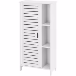 Meuble pour salle de bain Ce meuble bas pratique à porte vous offrira des espaces de stockage optimaux dans votre salle de ba ...