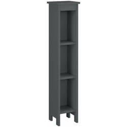 Helloshop26 - Meuble colonne pour salle de bain de rangement avec 3 compartiments de stockage 80 cm panneau de particules gris