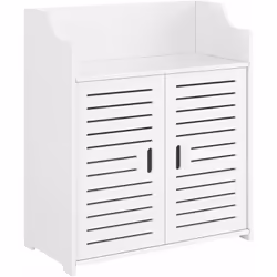 Meuble pour salle de bain Ce meuble bas pratique à portes vous offrira des espaces de stockage optimaux dans votre salle de b ...
