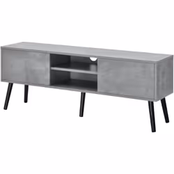 Meuble support TV Ce support télé moderne et stylé est muni de 2 compartiments avec des portes et 2 étagères qui vous offrent ...