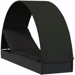 Cette chaise longue à toit rond est idéale pour vous détendre près de la piscine, sur votre balcon ou au camping pendant vos  ...