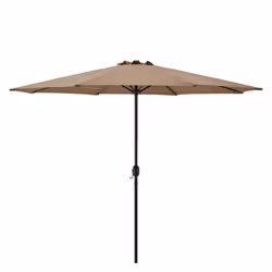 Parasol de jardin solide resistant au rayonnement uv impermeable polyester acier 300 cm beige