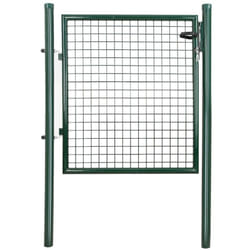 Kit complet portillon grillagé de jardin potager en acier galvanisé 106 x 6 x 150 cm avec serrure