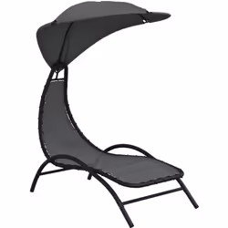 Cette chaise longue d'extérieur avec auvent offre une détente en plein air confortable et exceptionnellement magnifique. Maté ...
