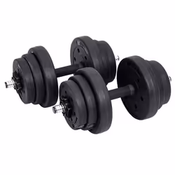 Kit halteres musculation poids ajustable avec barre d’extension supplementaire 10 kg 20 kg pour hommes et femmes muscula