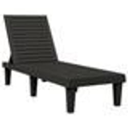 Transat - Non spécifié - Chaise longue - Dossier réglable - Polypropylène - Noir