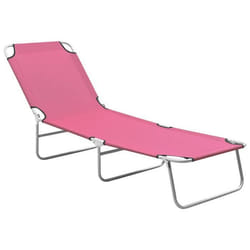 Transat - Non spécifié - Pliable - Acier enduit de poudre - Dossier réglable - Rose