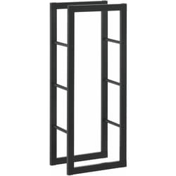 Helloshop26 - Porte-bûches robuste range-bûches solide support pour bois de chauffage rangement efficace pour intérieur extérieur acier laqué 40 x
