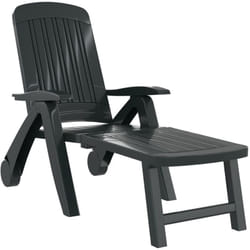 Transat chaise longue bain de soleil lit de jardin terrasse meuble d'extérieur pliable polypropylène vert