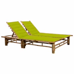 Transat - Non spécifié - Chaise longue jardin - Bambou - 2 personnes - 3 positions inclinables